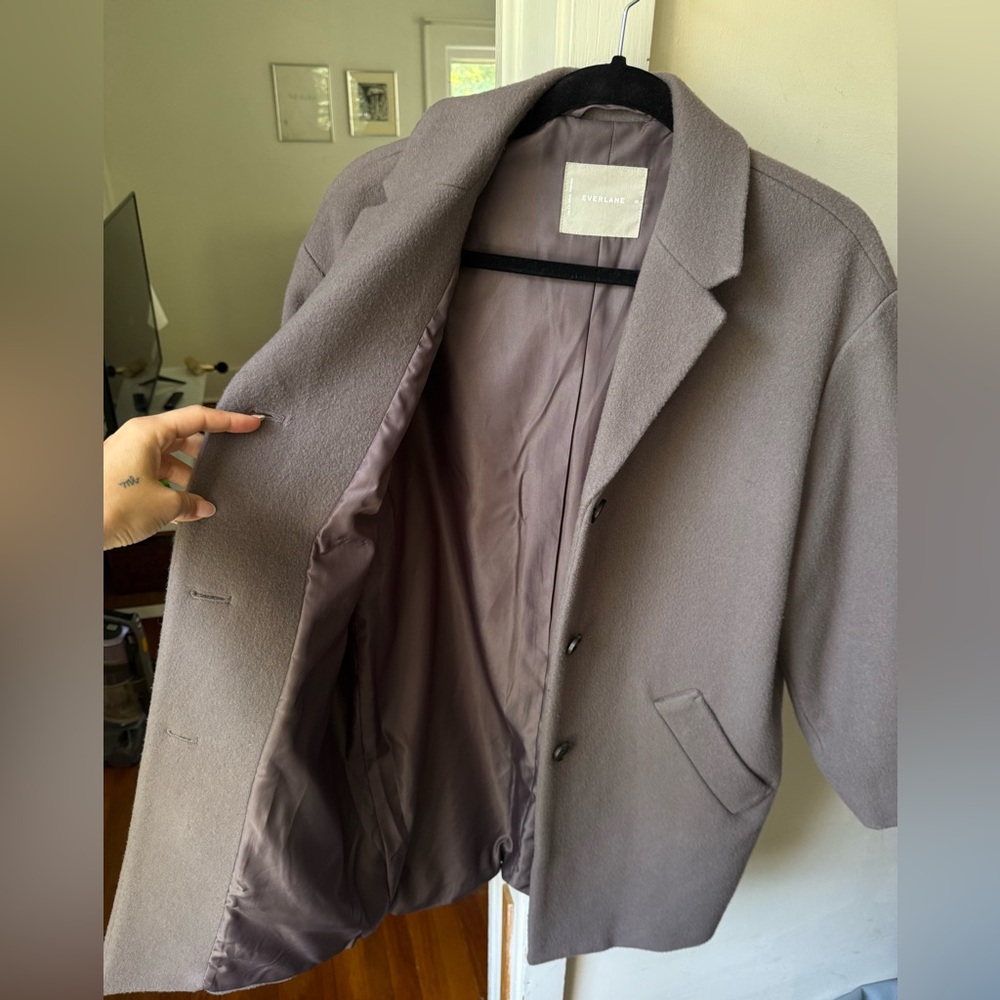 MUST GO - MOVING! Everlane the Italian Rewool Cocoon Coat - Picture 6 of 9